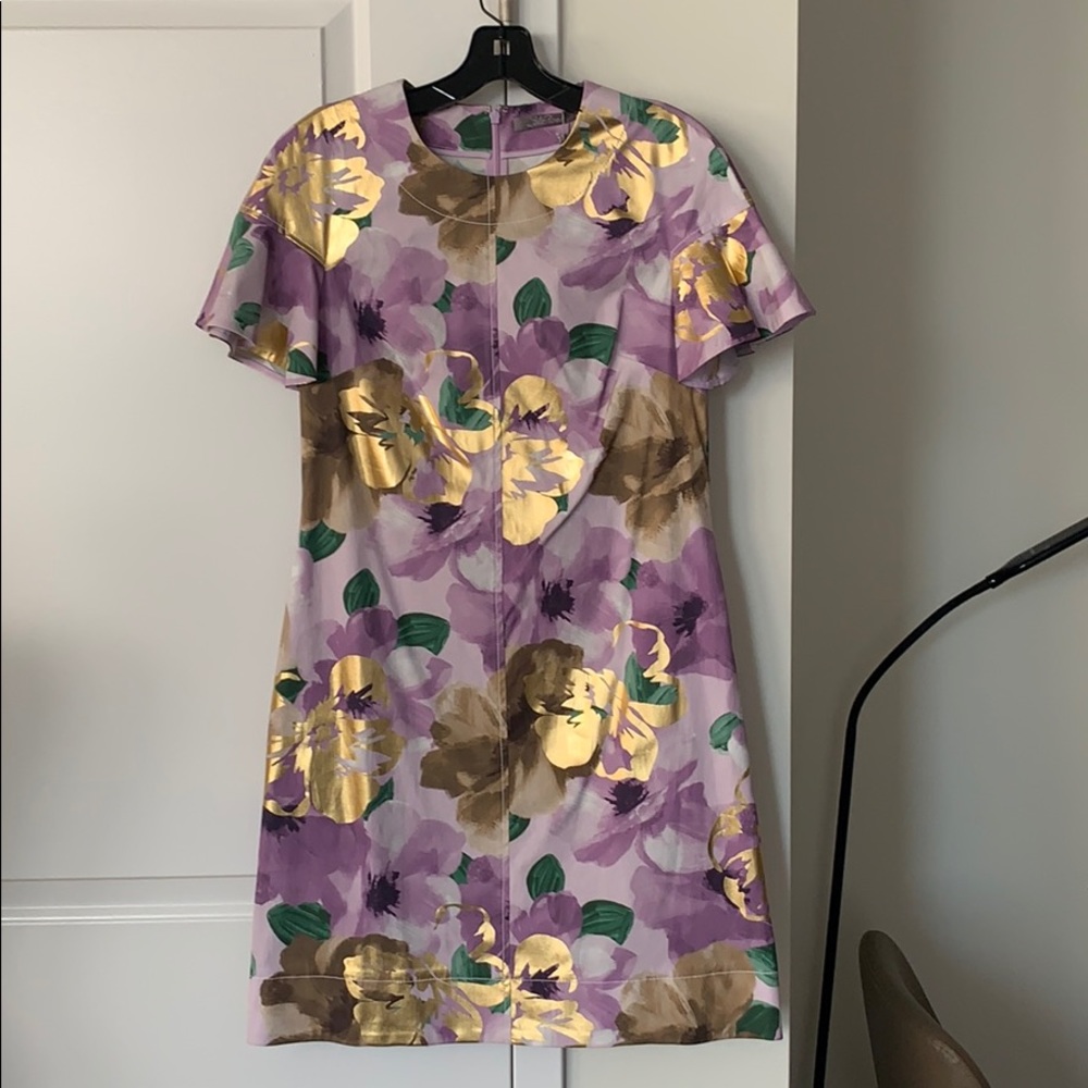 Lela Rose metallic floral print dress - brand new